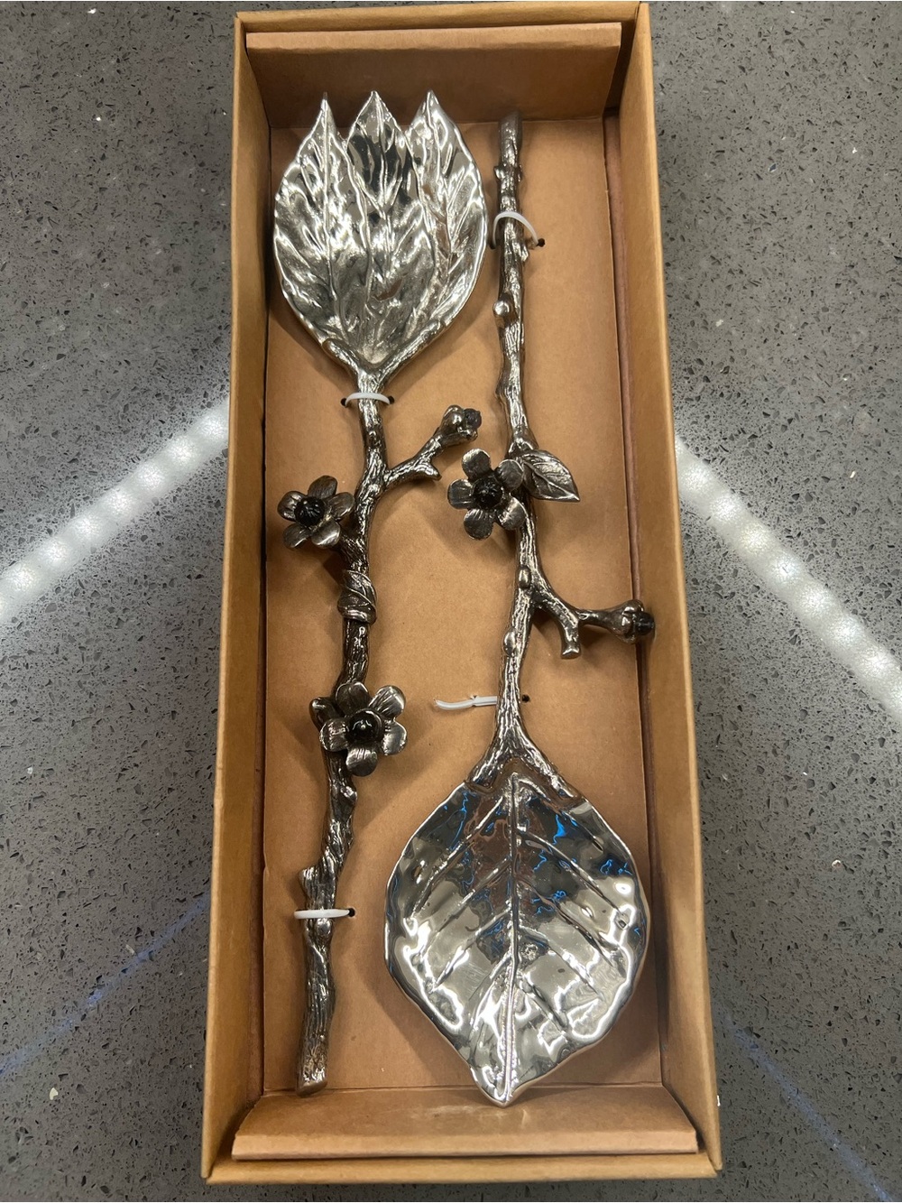 Bombay Company Amethyst Collection metal branch salad serving servers